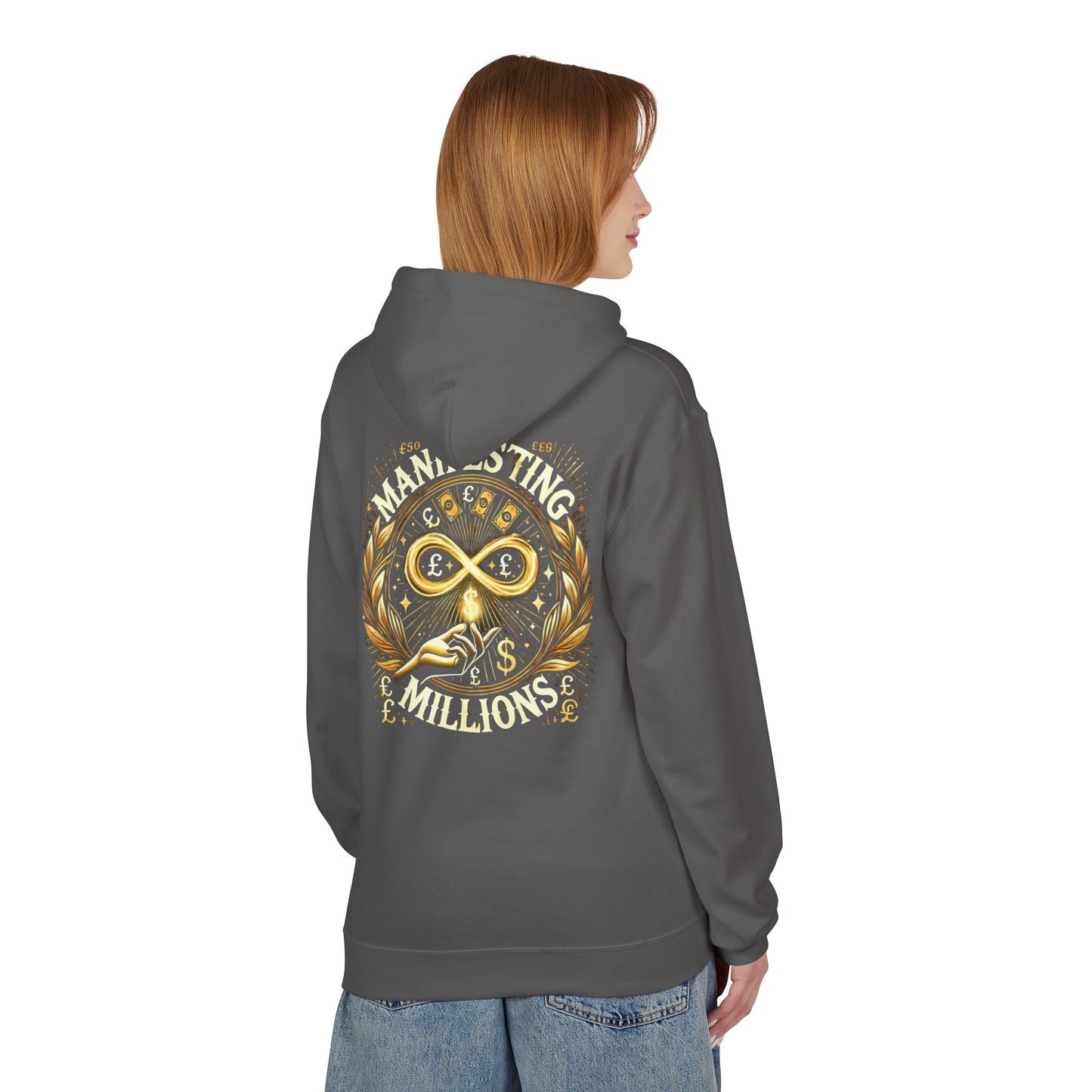 Manifesting Millions - Midweight Softstyle Fleece Hoodie