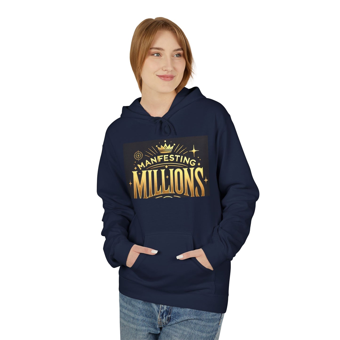 Manifesting Millions - Midweight Softstyle Fleece Hoodie