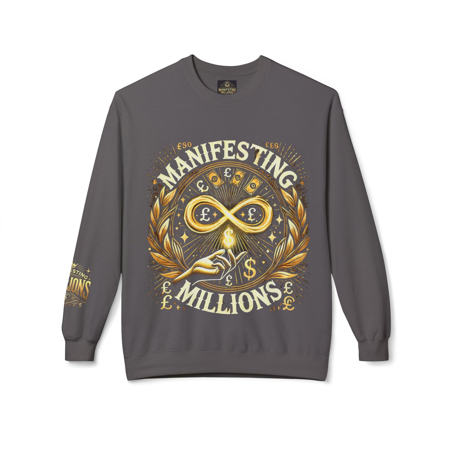 Manifesting Millions - Midweight Softstyle Fleece Crewneck Sweatshirt