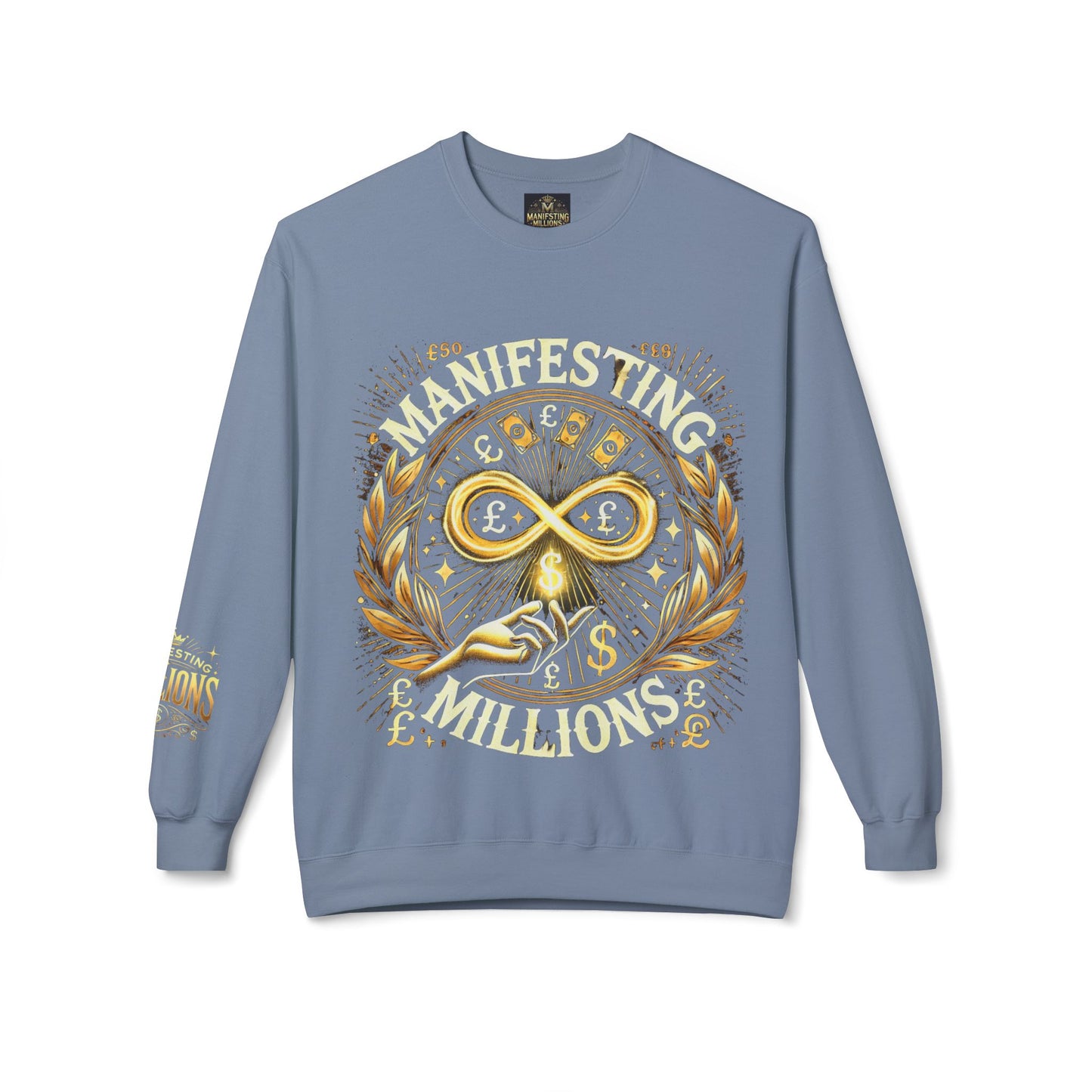 Manifesting Millions - Midweight Softstyle Fleece Crewneck Sweatshirt