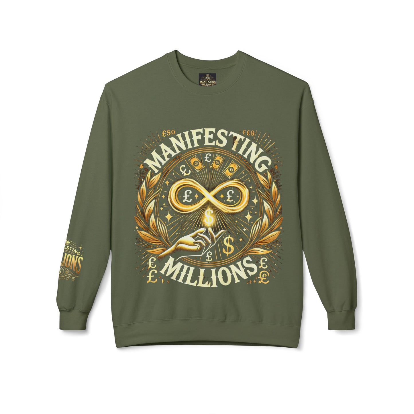 Manifesting Millions - Midweight Softstyle Fleece Crewneck Sweatshirt