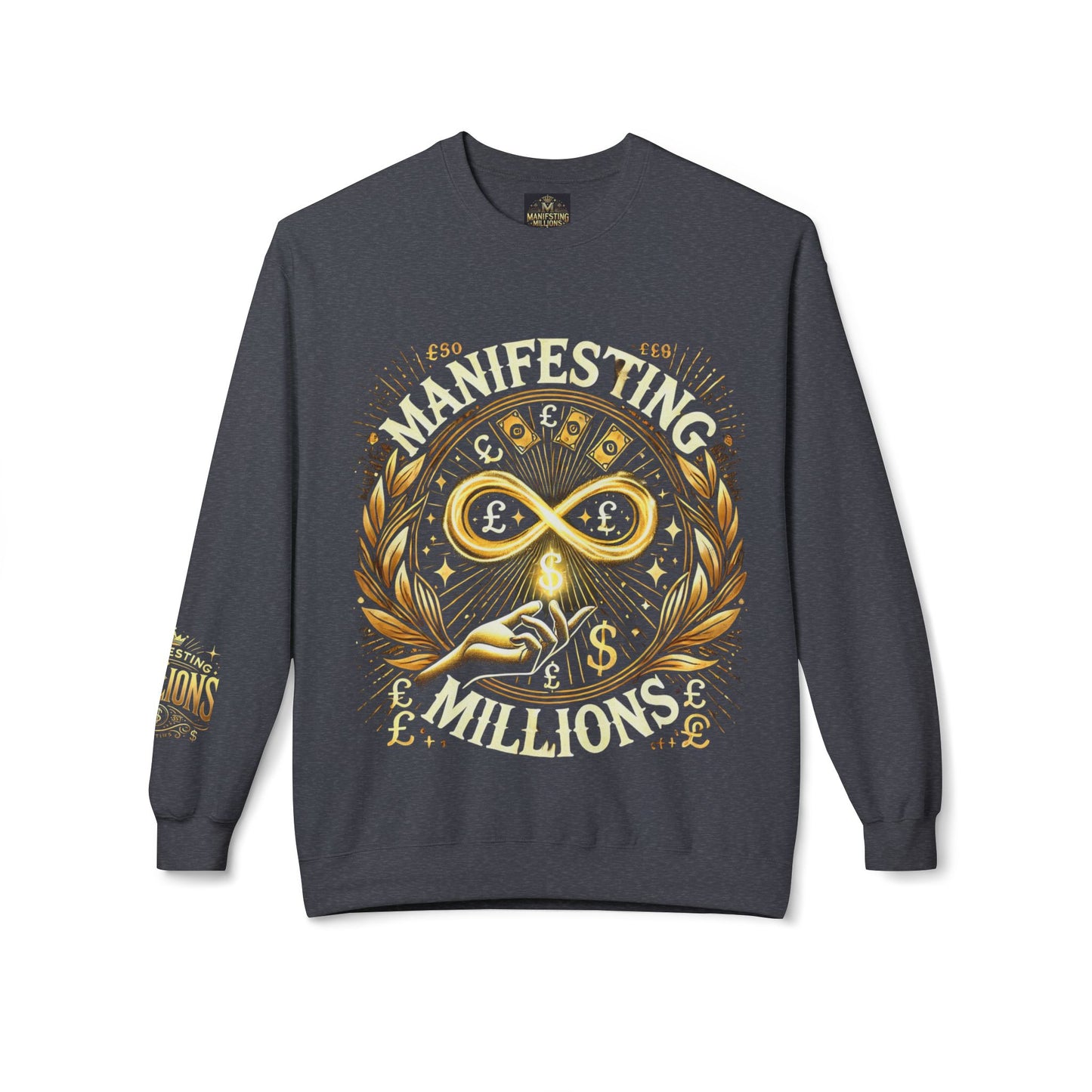 Manifesting Millions - Midweight Softstyle Fleece Crewneck Sweatshirt
