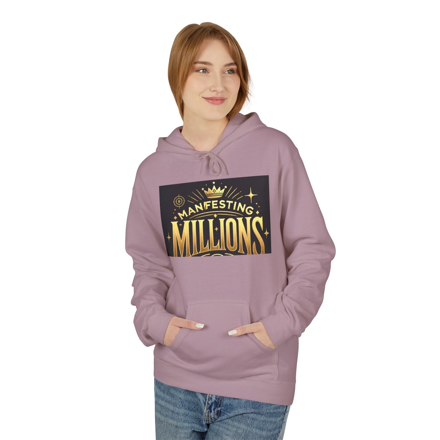 Manifesting Millions - Midweight Softstyle Fleece Hoodie
