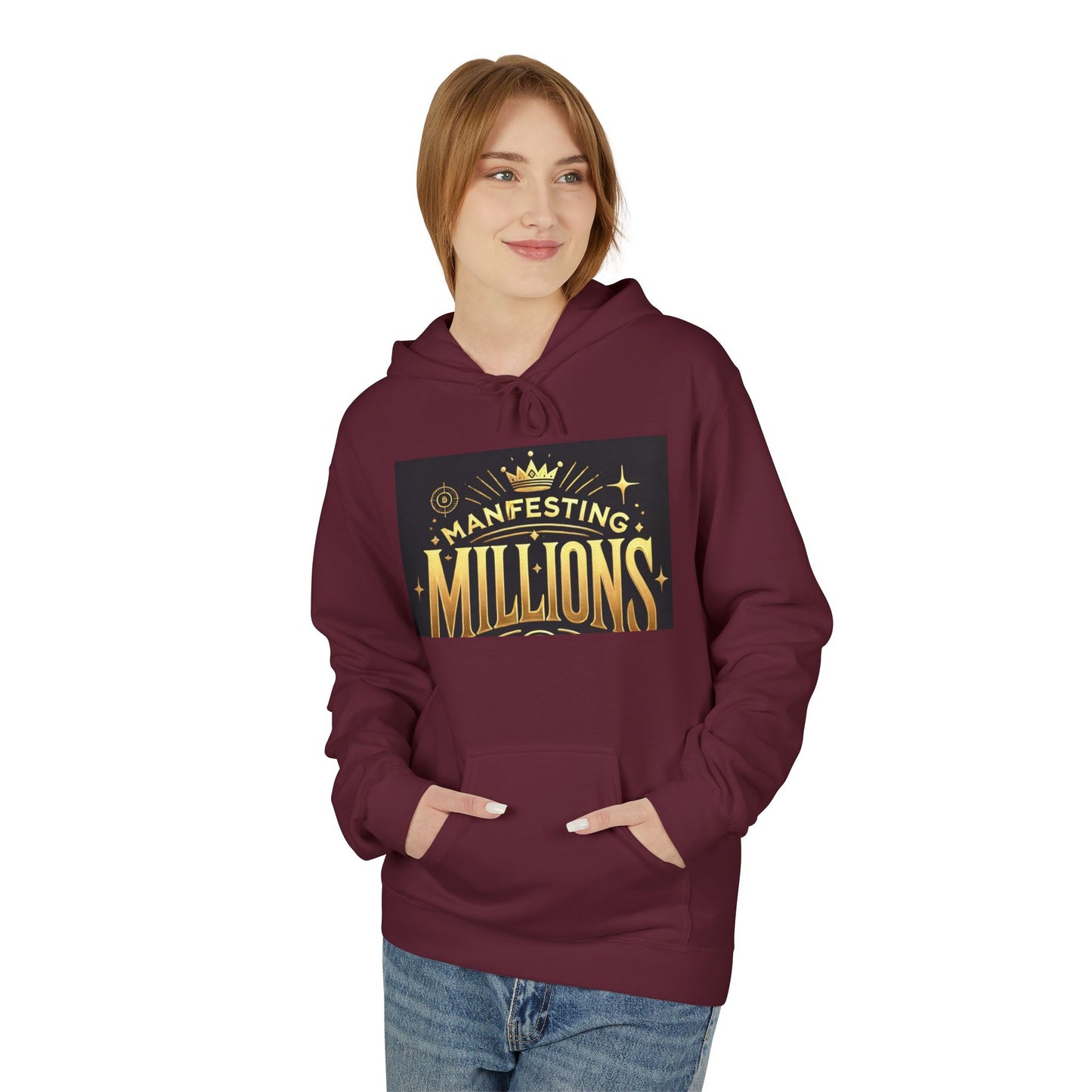 Manifesting Millions - Midweight Softstyle Fleece Hoodie