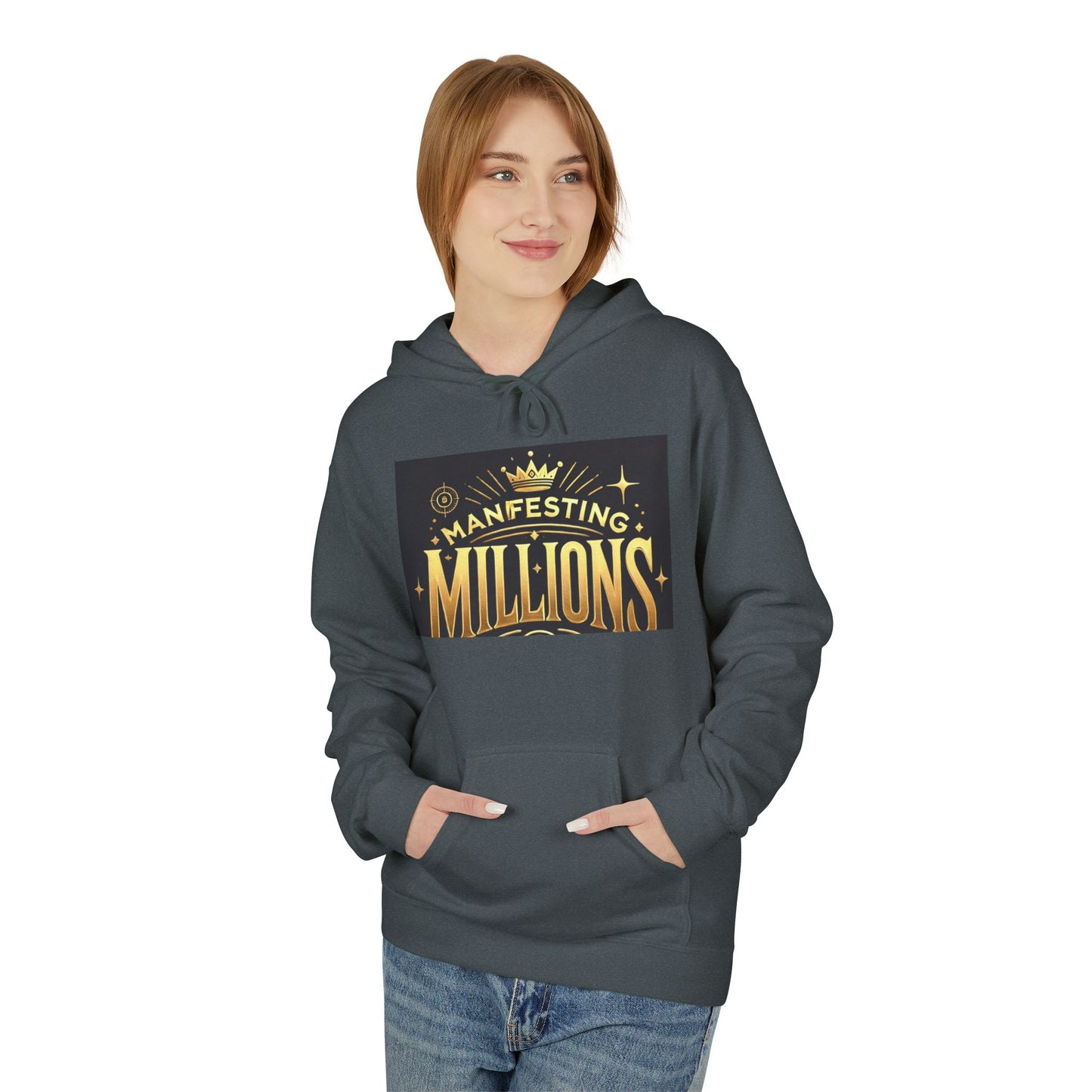 Manifesting Millions - Midweight Softstyle Fleece Hoodie