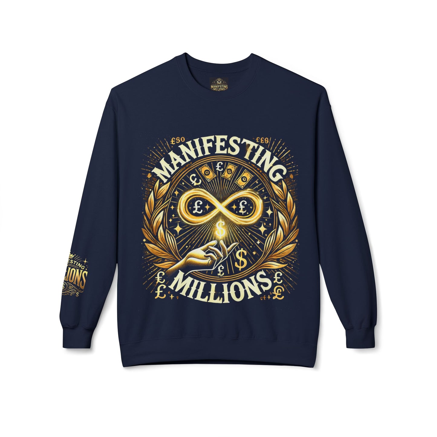 Manifesting Millions - Midweight Softstyle Fleece Crewneck Sweatshirt