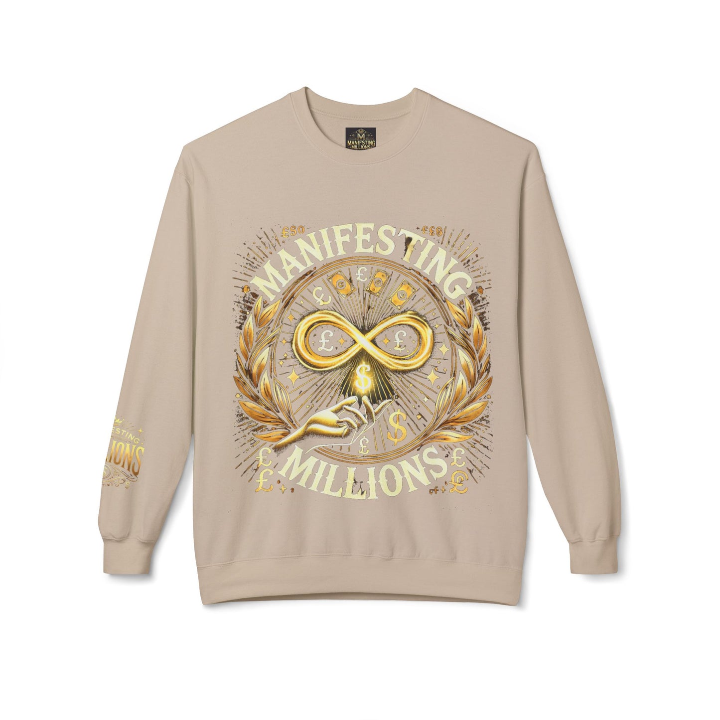 Manifesting Millions - Midweight Softstyle Fleece Crewneck Sweatshirt