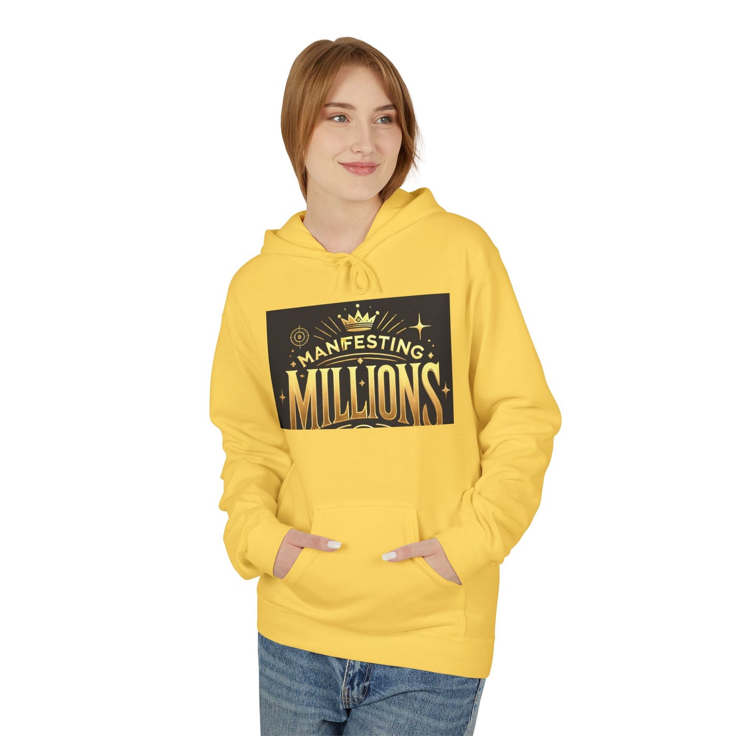 Manifesting Millions - Midweight Softstyle Fleece Hoodie