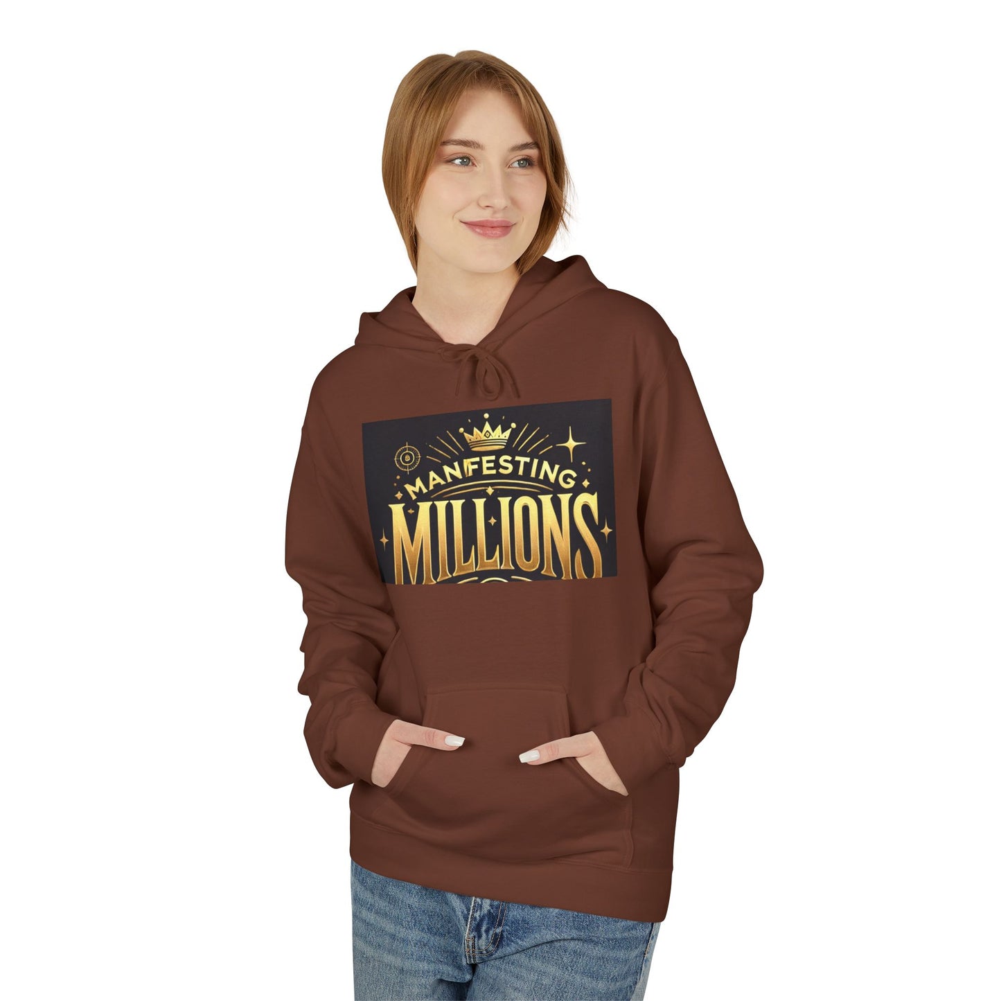 Manifesting Millions - Midweight Softstyle Fleece Hoodie