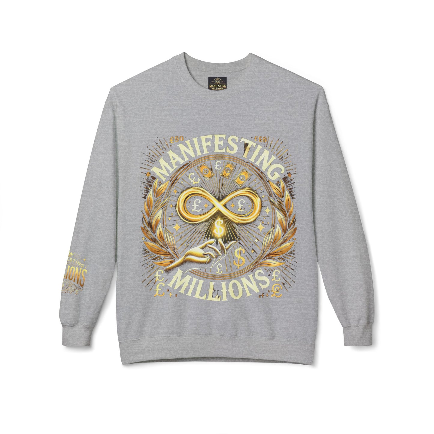 Manifesting Millions - Midweight Softstyle Fleece Crewneck Sweatshirt