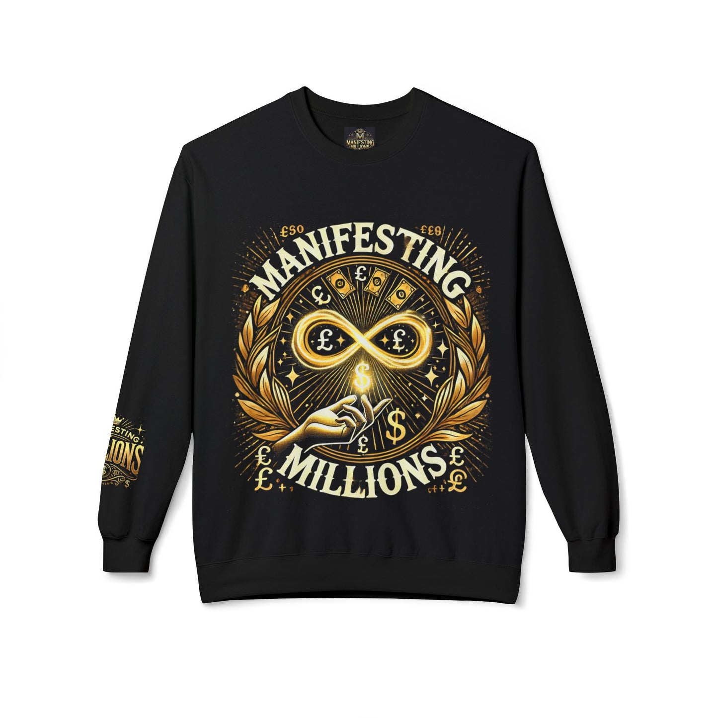 Manifesting Millions - Midweight Softstyle Fleece Crewneck Sweatshirt