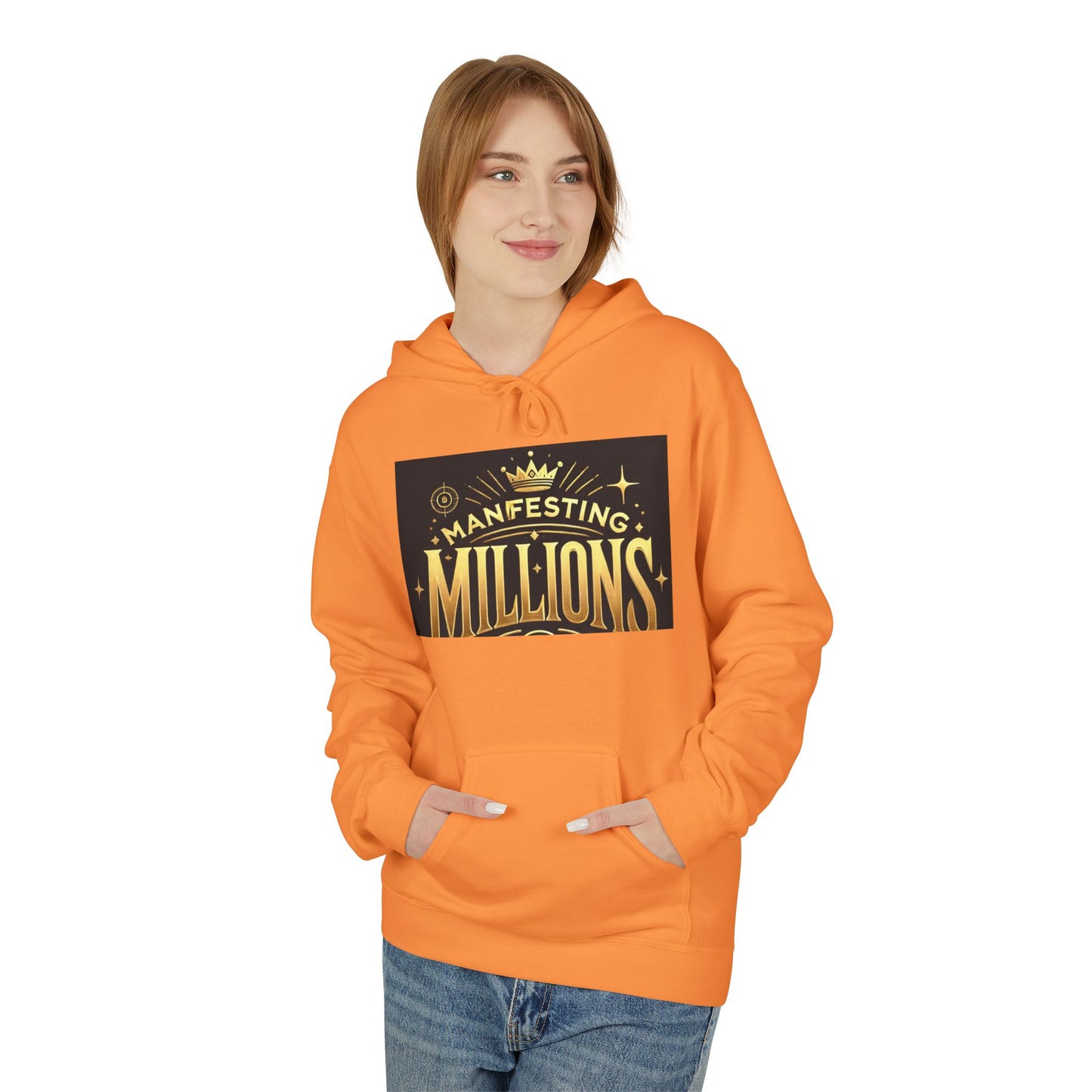 Manifesting Millions - Midweight Softstyle Fleece Hoodie