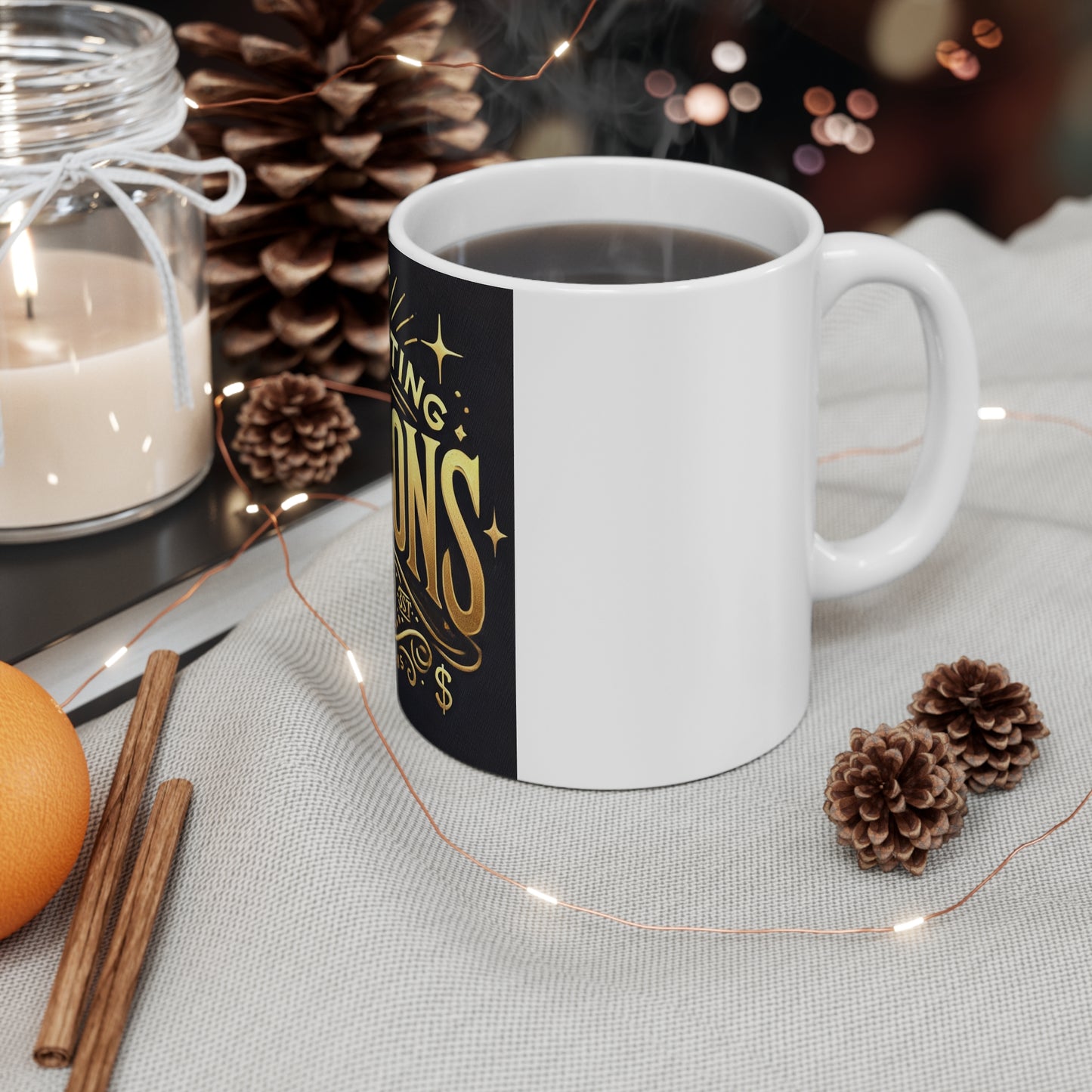 Manifesting Millions - Ceramic Coffee Cups, 11oz, 15oz