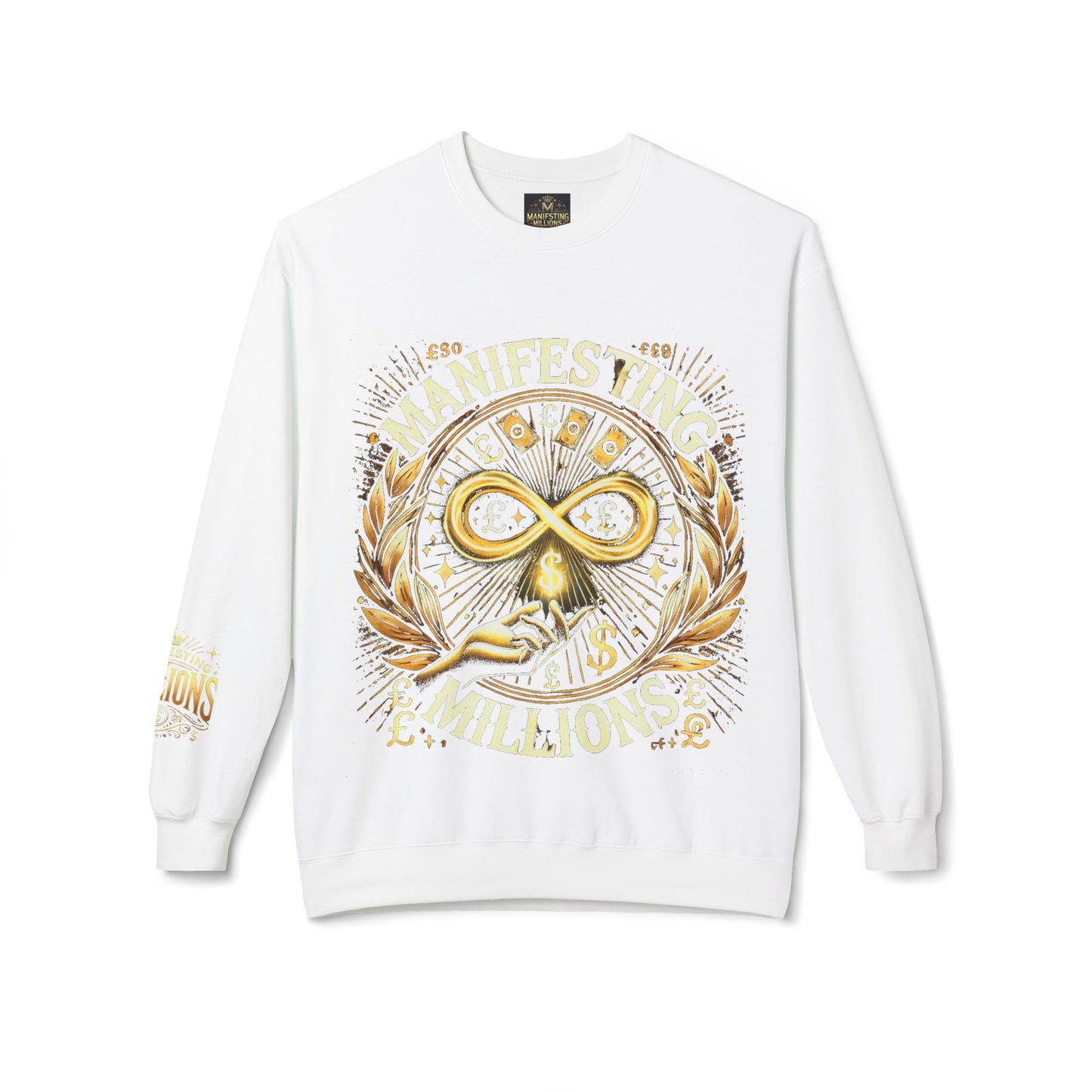 Manifesting Millions - Midweight Softstyle Fleece Crewneck Sweatshirt