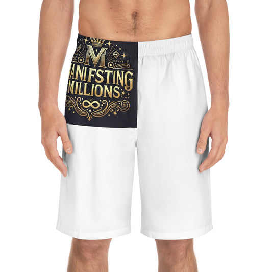 Manifesting Millions- Men's Board Shorts (AOP)
